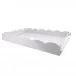 26 x 17 in Large Scalloped Tray White