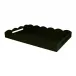 26 x 17 in Large Scalloped Tray Black