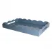 Lacquered Scallop Chambray Blue Ottoman Tray Large (Limited Edition)