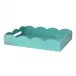 17 x 13 in Medium Scalloped Tray Turquoise