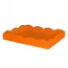 11 x 8 in Small Scalloped Tray Orange