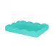 11 x 8 in Small Scalloped Tray Turquoise