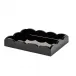 Lacquered Scalloped Black Tray Small
