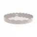 20 x 20 in Large Square Scalloped Tray Cappuccino