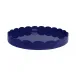 20 x 20 in Large Square Scalloped Tray Navy