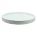 White Straight Sided Round Medium Lacquered Tray