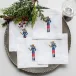 Nutcracker Mouse, White 6" Square Set of Four Cocktail Napkins