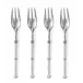 Tavola Set of 4 Appetizer Forks with Pouch 6" L