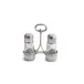 Tavola Tall Salt & Pepper with Caddy 4.75" H X 5" W