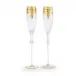 Vetro Gold Wedding Flute Set of 2
