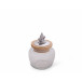 Fleur De Lis Glass Canister Small