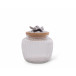 Olive Glass Canister Small