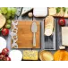 Fleur De Lis Acanthus Cheese Set Bamboo Board