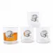 Football Bar Glasses Set of 4