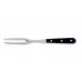 Black Lucite Compendio Carving Fork Polished Blade