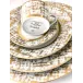 Tweed White & Gold Rim Soup Plate