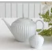 Plisse White Teapot Large