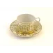 Tweed White & Gold Tea Saucer