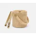 Barth Natural Gold Ice Bucket W/ Tongs Round Raffia