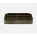 Nelson Gray Gloss, Tray, Rectangular, Vellum Leather
