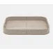 Witney Light Gray Ostrich Rectangular Tray Full-Grain Leather