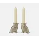 Francisco Tarnish Silver, Owl Candle Holder, Set/2