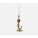 Ginger Antique Brass Mermaid Candle Holder Brass, Pack of 2