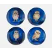 Errol Blue, Salad/Dessert Plate, Assorted Set of 4