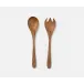 Aldwin Natural Teak Serving Set, 2-Piece Set: Serving Spoon, Serving Fork