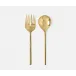 Augustine Polished Gold Serving Set, 2-Piece Set: Serving Spoon, Serving Fork