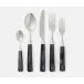 Colson Polished Silver/Black Stainless Flatware