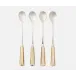 Colson Champagne/Polished Silver Cocktail Spoon Acrylic/Stainless Steel Pack of 4