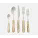 Colson Champagne/Polished Silver 5-Piece Set: Knife Dinner Fork Salad Fork Soup Spoon Teaspoon