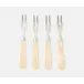 Colson Ivory/Polished Silver Appetizer Fork Acrylic/Stainless Steel Pack of 4