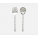 Ellis Polished Silver Serving Set, 2-Piece Set: Serving Spoon, Serving Fork