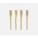 Gwen Polished Gold Hexagon Flatware Collection Spreaders Set/4