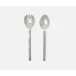 Harrison Silver Faux Bois 2-Pc Serving Set (Serving Spoon, Serving Fork)