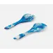 Laney Blue Swirled, Serving Set, 2-Piece Set: Serving Spoon, Serving Fork