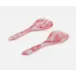 Laney Pink Swirled, Serving Set, 2-Piece Set: Serving Spoon, Serving Fork