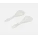 Laney White Swirled, Serving Set, 2-Piece Set: Serving Spoon, Serving Fork
