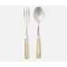 Colson Champagne/Polished Silver 2-Piece Serving Set Spoon, Fork Acrylic/Stainless Steel