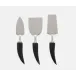 Mateo Polished Silver, Cheese Knives, Horn Handles, Boxed Set of 3