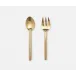 Roland Polished Gold 2-Pc Serving Set (Serving Spoon, Serving Fork)