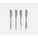 Zora Polished Silver Spreaders Set/4