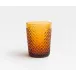 Grayson Amber Tumbler Glass Hand Blown, Pack of 6