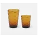 Paige Amber, Tumbler Glass, Hand Blown, Pack of 6