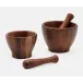 Tashi Dark, Mortar And Pestle, Acacia, Set of 2