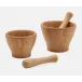 Tashi Natural, Mortar And Pestle, Oak, Set of 2