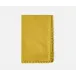 Margot Mustard Pom Pom Border Kitchen Towel Cotton Canvas 20X28, Pack of 2