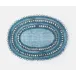 Carmine Deep Blue Oval Placemat Abaca, Pack of 4